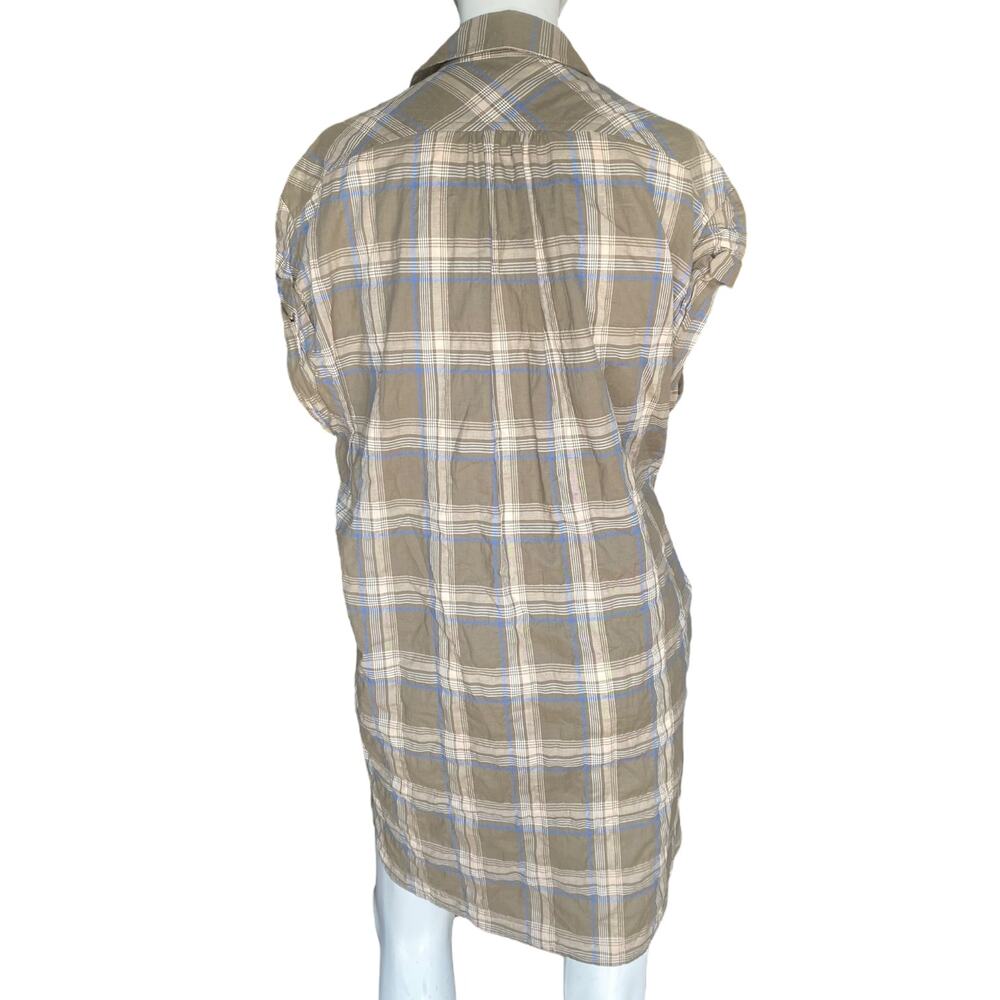 Pharaoh Collection Japanese Plaid Button Dress Size 2/Medium - Picture 4 of 8